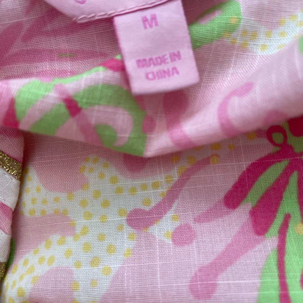 Lilly Pulitzer Tunic Pink Floral Size M - Picture 5 of 6